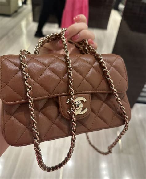 chanel beige mini